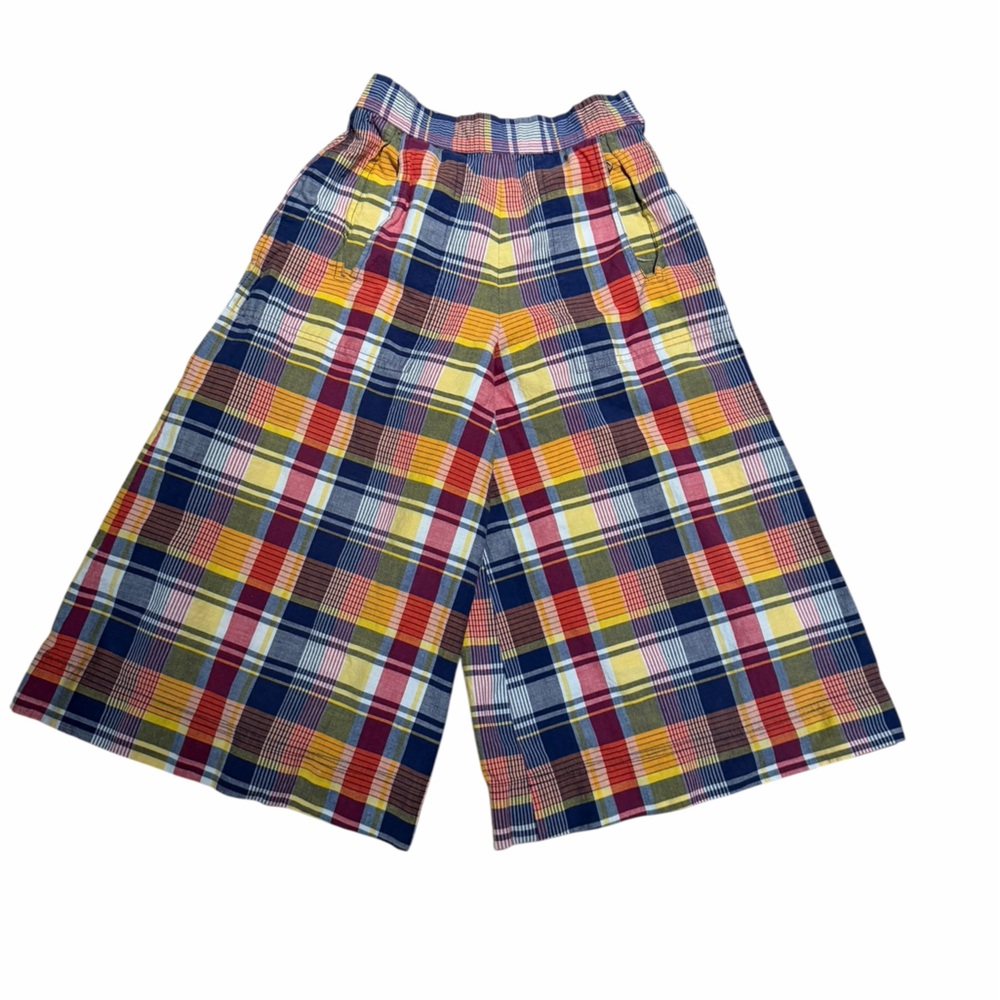 Vintage plaid madras culottes XS-S